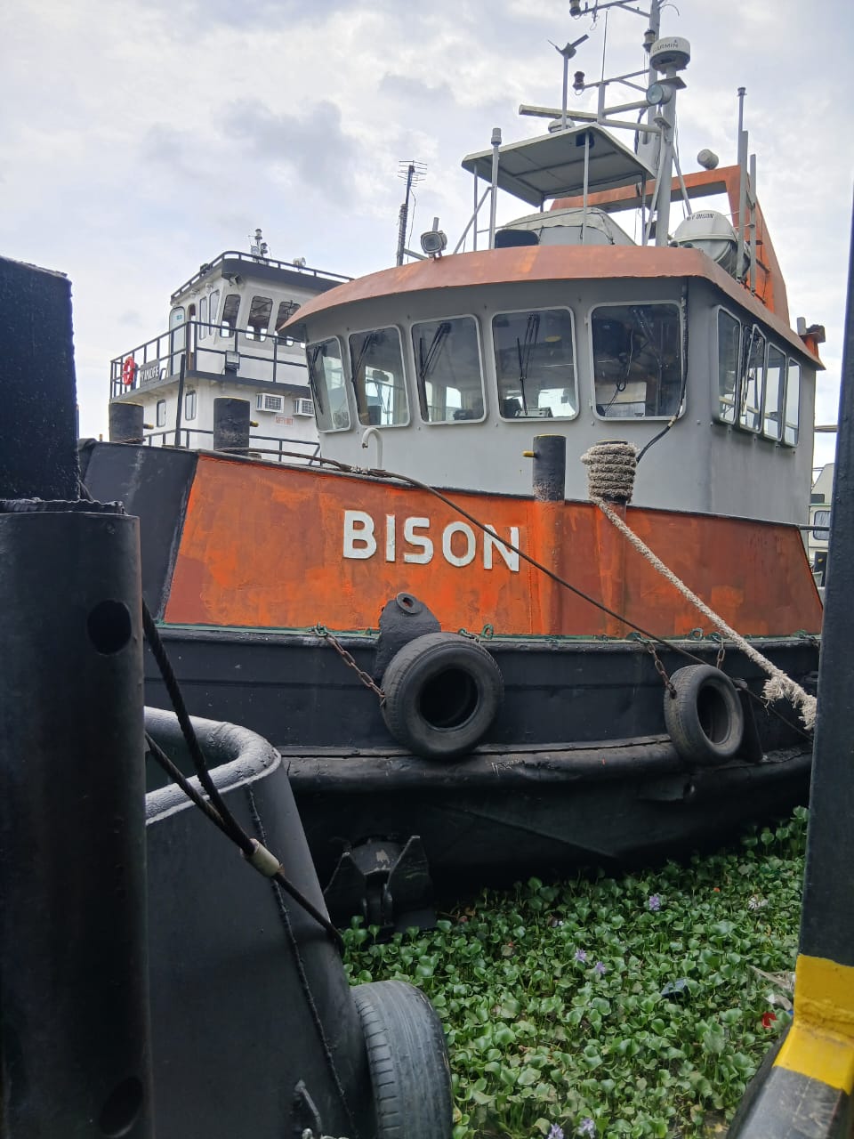 Tugboat Bison moored alongside